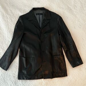 Kenneth Cole Black Leather Jacket